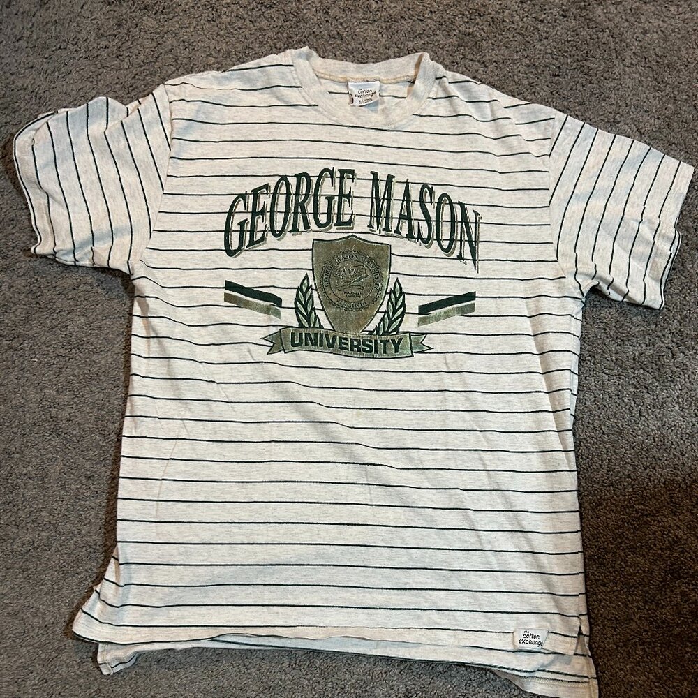 Vintage Rare 90s NCAA GEORGE MASON UNIVERSITY T-SHIRT MENS XL